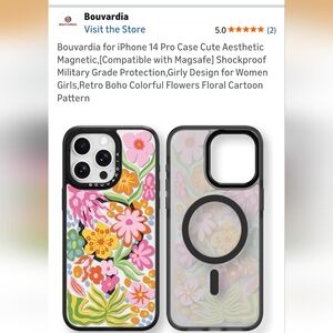 Floral Retro Boho iPhone Case - Pink Multicolor